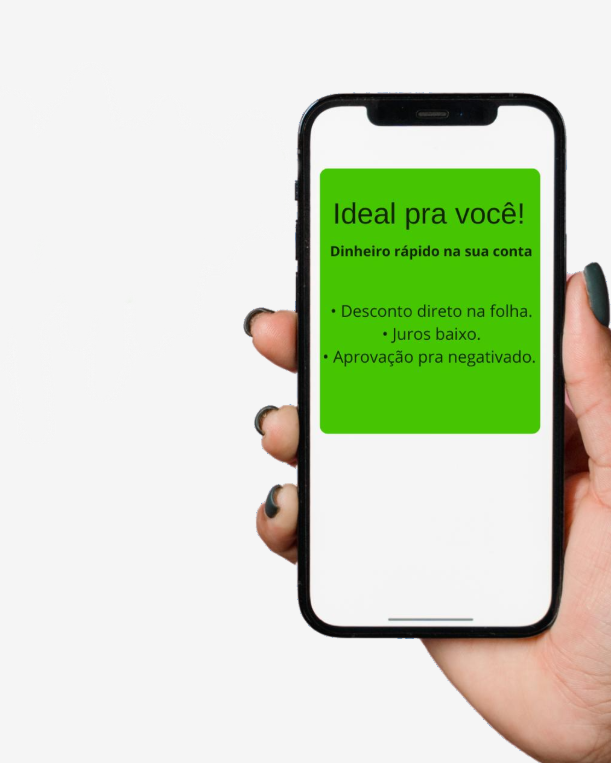Mão com celular